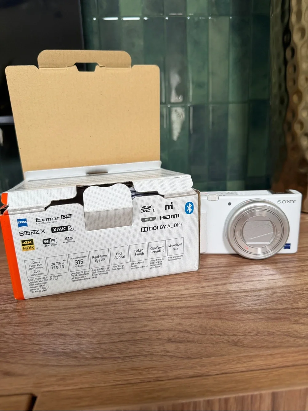 Sony ZV-1 Digital Camera with flash attachment